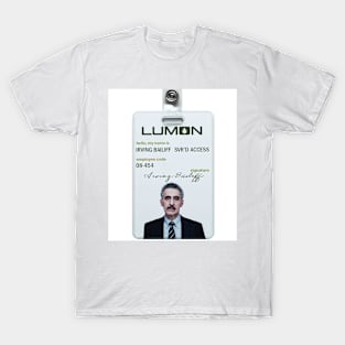 Severance series lumon industries IRVING BAILIFF Badge fan works graphic design by ironpalette T-Shirt